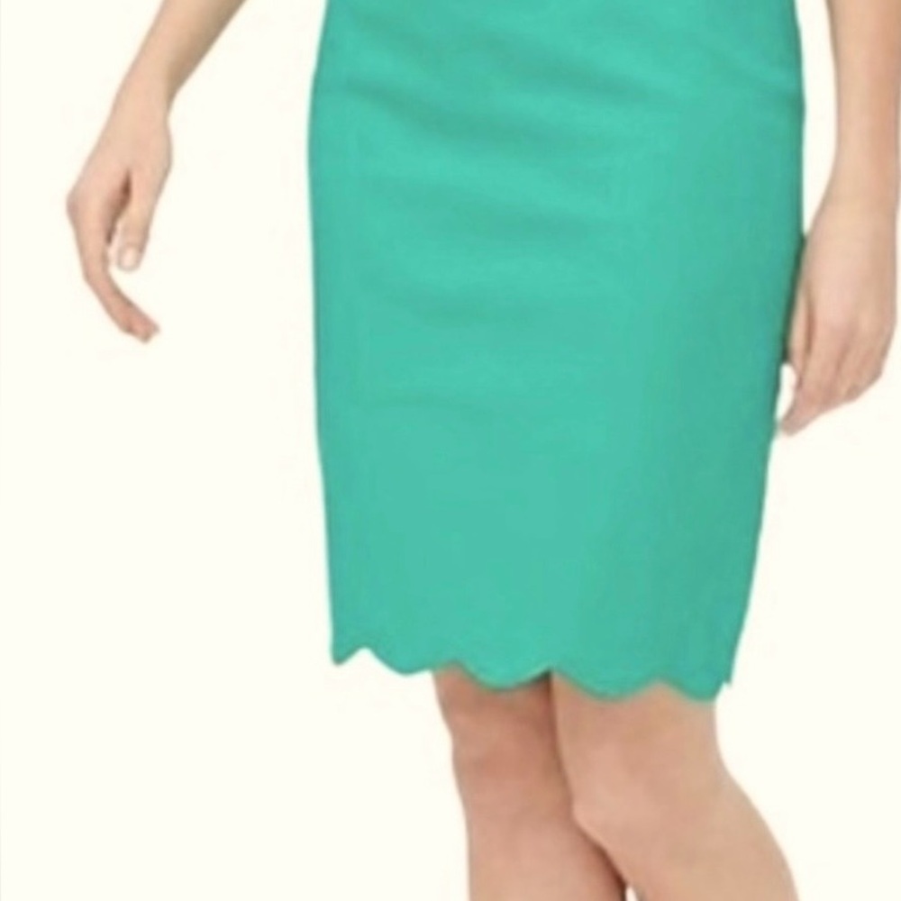 Jcrew scalloped sateen pencil skirt - size 6